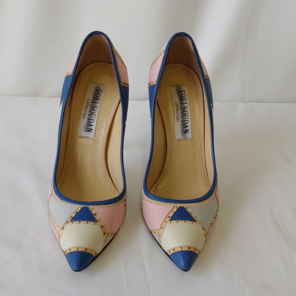 Tori Soudan Collection Multi Color High Heel Size… - image 2